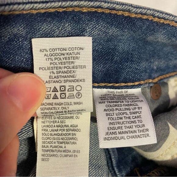 Lucky Brand Lolita Capri Medium Wash Crop Jean Denim Pants Size 32 - Picture 12 of 12